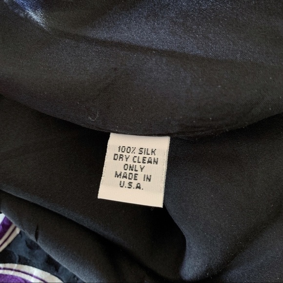 Alice & Trixie Silk Halter Tunic Top Small Black Purple - Picture 6 of 7